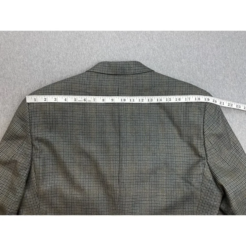 Lauren Ralph Lauren Blazer Mens 40R Houndstooth Silk Wool 2 Button Sports Jacket